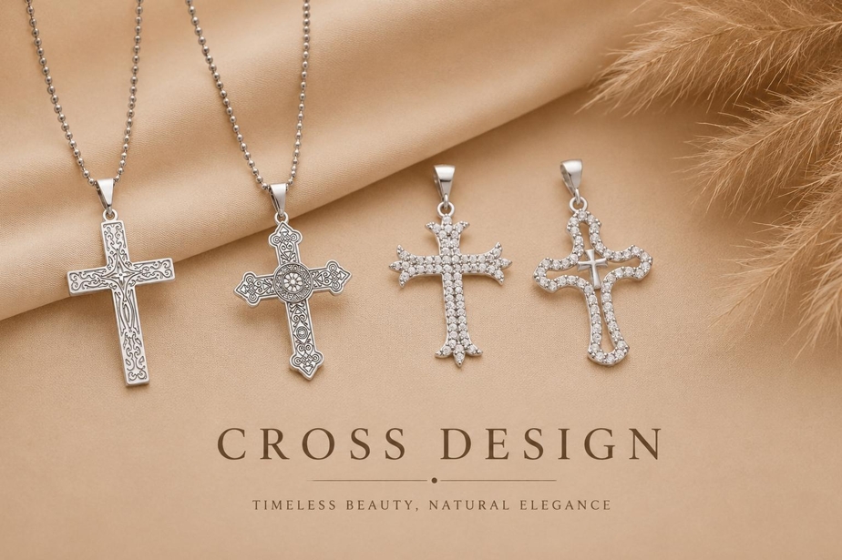 Silver 925 Cross Design by Theia Silver