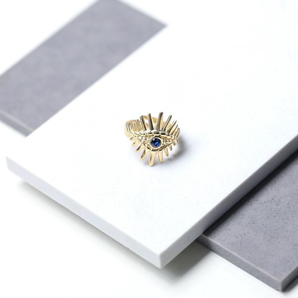 Trendy Evil Eye Design Adjustable Ring Turkish Wholesale 925 Sterling Silver Jewelry