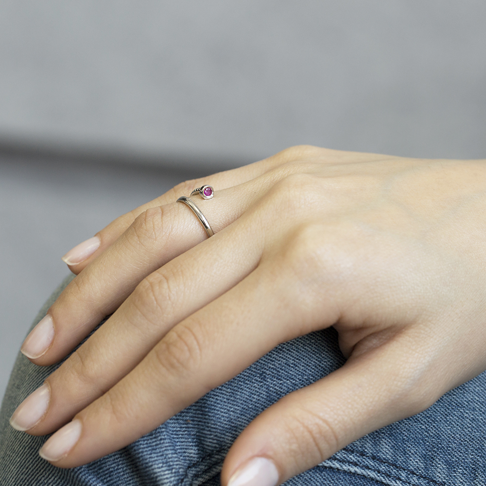 Wholesale Handcrafted Silver Adjustable Nail Ring