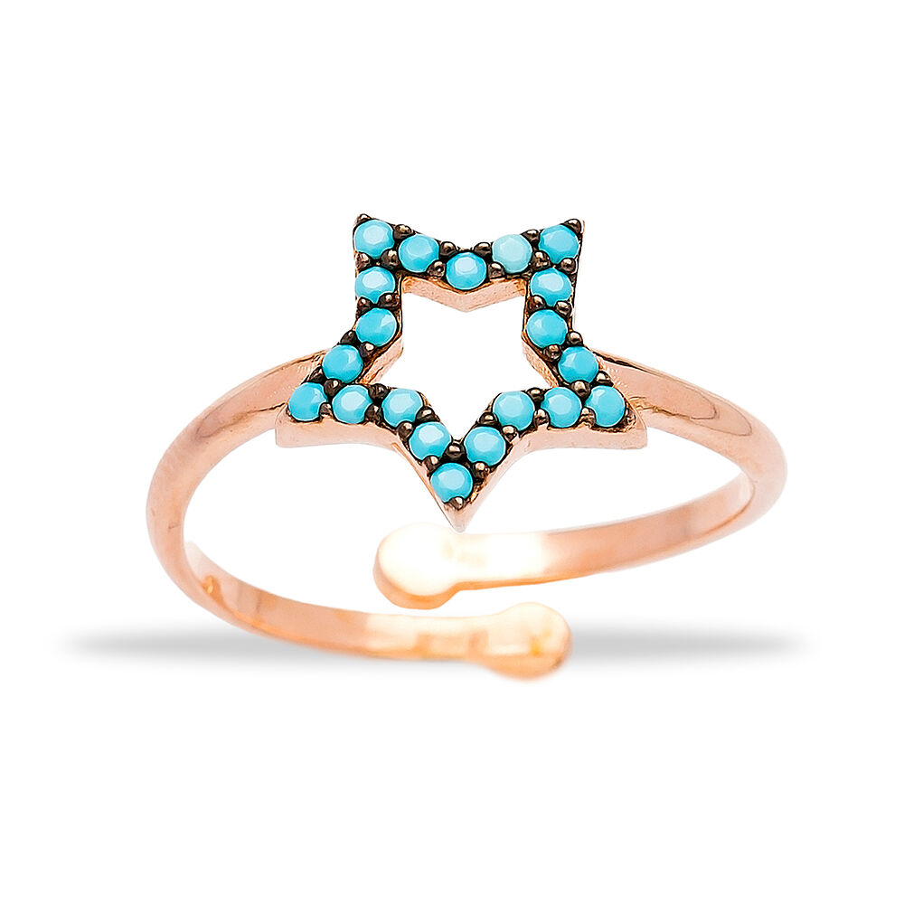 Turquoise Star Design Ring Wholesale Handmade 925 Sterling Silver