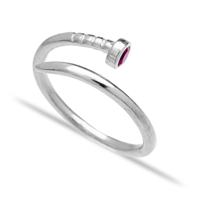 Wholesale Handcrafted Silver Adjustable Nail Ring