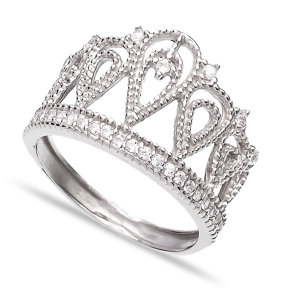 Turkish Wholesale Handcrafted Crown Silver Ring