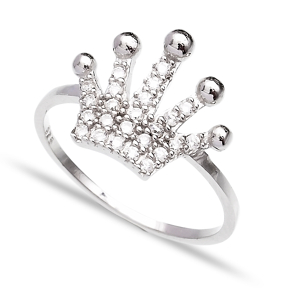 Turkish Wholesale Handcrafted Crown Silver Ring