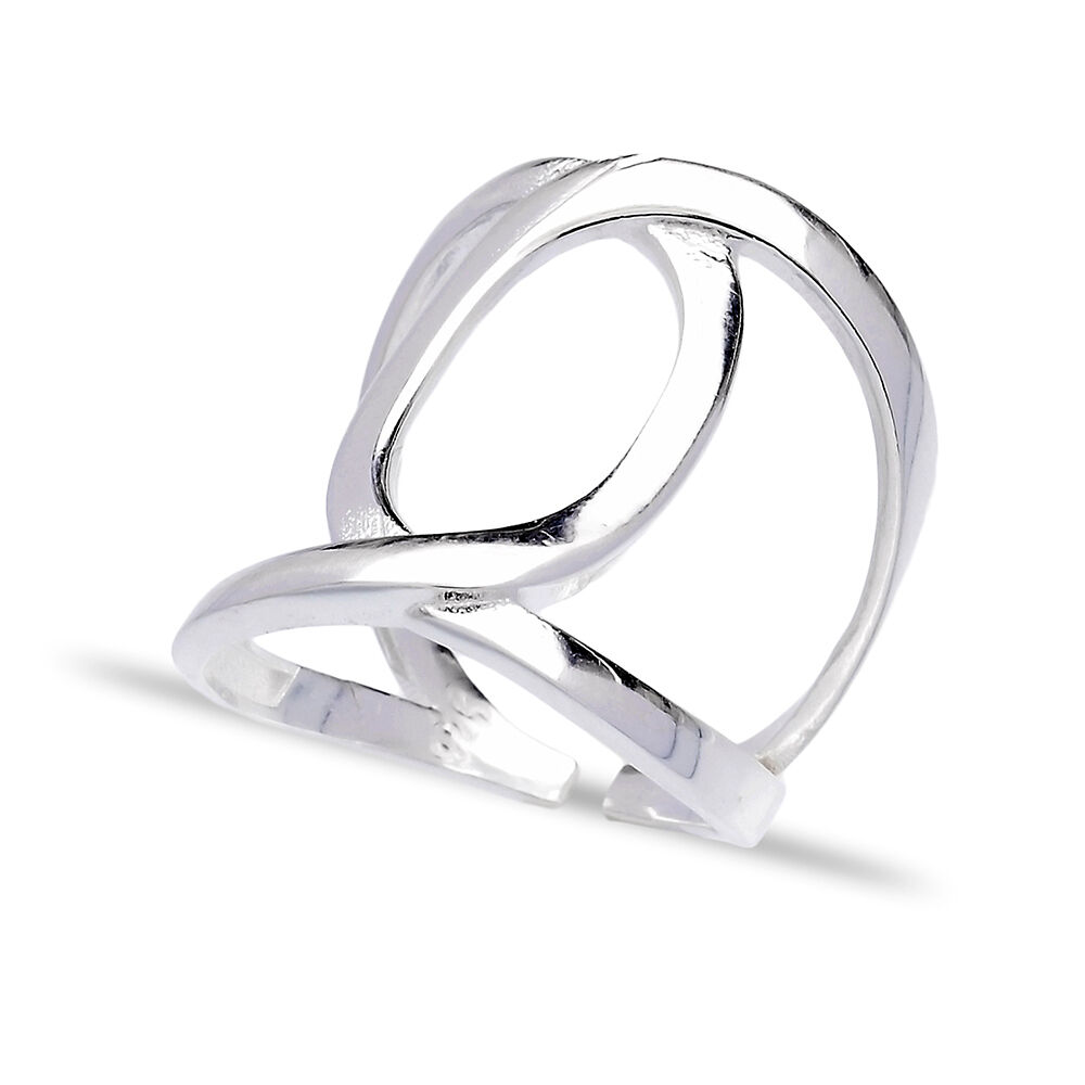 Dainty Design Trendy Silver Adjustable Plain Ring Turkish Wholesale 925 Silver Jewelry