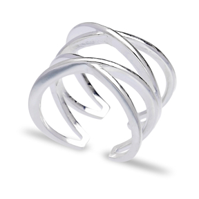 Plain Design Silver Adjustable Ring Turkish Wholesale Handmade Sterling Silver Jewelry