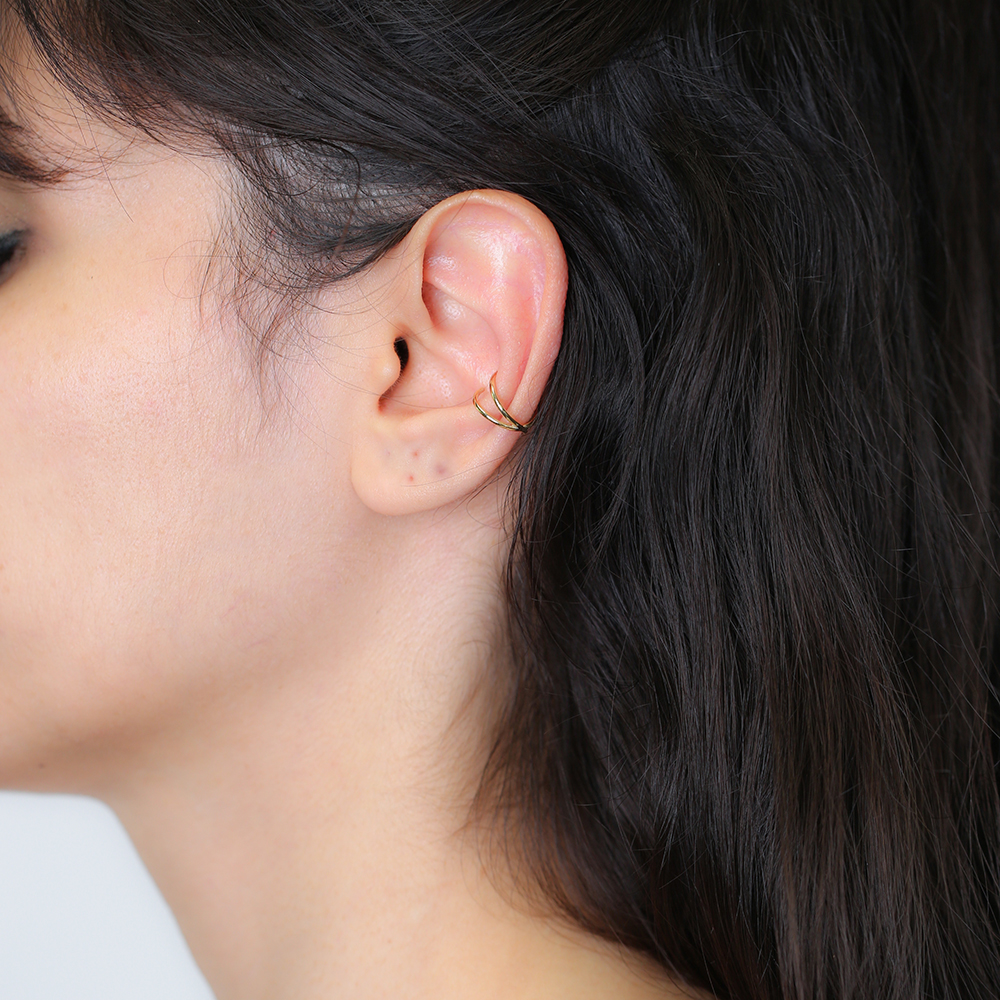 Minimalist Plain Cartilage Earring Handcrafted Wholesale Turkish 925 Silver Sterling Jewelry