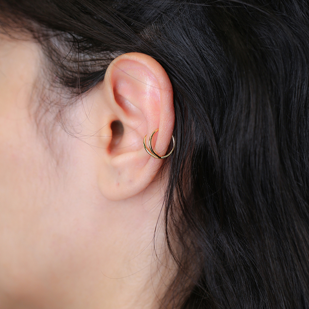 Minimalist Plain Cartilage Earring Wholesale Turkish 925 Silver Sterling Jewelry