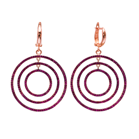Turkish Wholesale Handcrafted Silver Round Dangle Earring