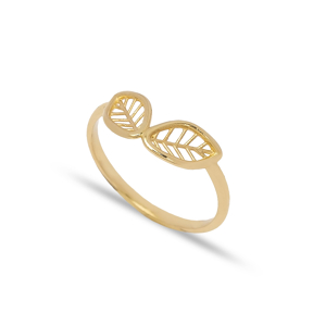 925 Silver Dual Leaf Design Plain Ring Wholesale Handcrafted Silver Jewelry