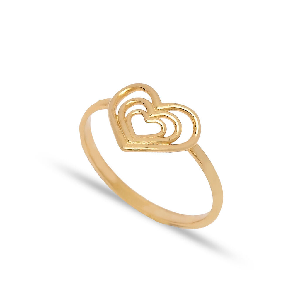 925 Silver Multiple Heart Design Plain Ring Wholesale Handcrafted Silver Jewelry