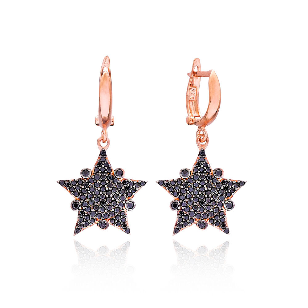 Sheriff Star Design Turkish Wholesale Sterling Silver Jewelry Earring