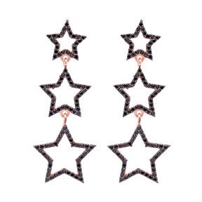 Star Turkish Wholesale Handcrafted Silver Bridal Earring