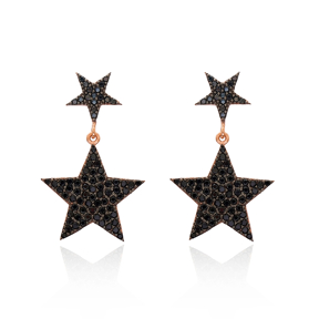 Turkish Wholesale Handcrafted Star Silver Bridal Earring