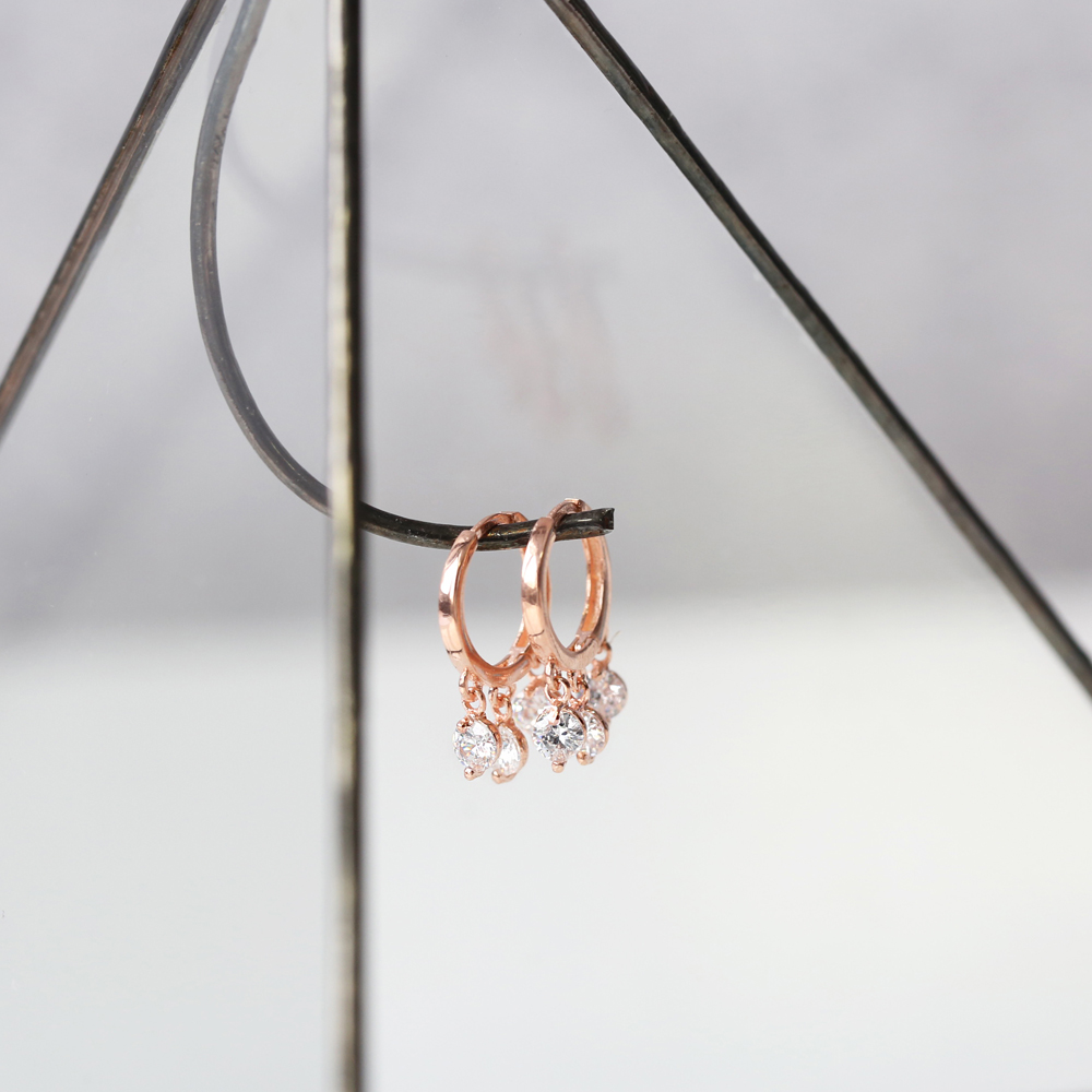 Dainty Hoop Silver Earrings Turkish Wholesale 925 Sterling Silver Jewelry
