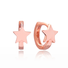 Star Design Dangle Earring Turkish Wholesale Handmade 925 Sterling Silver Jewelry