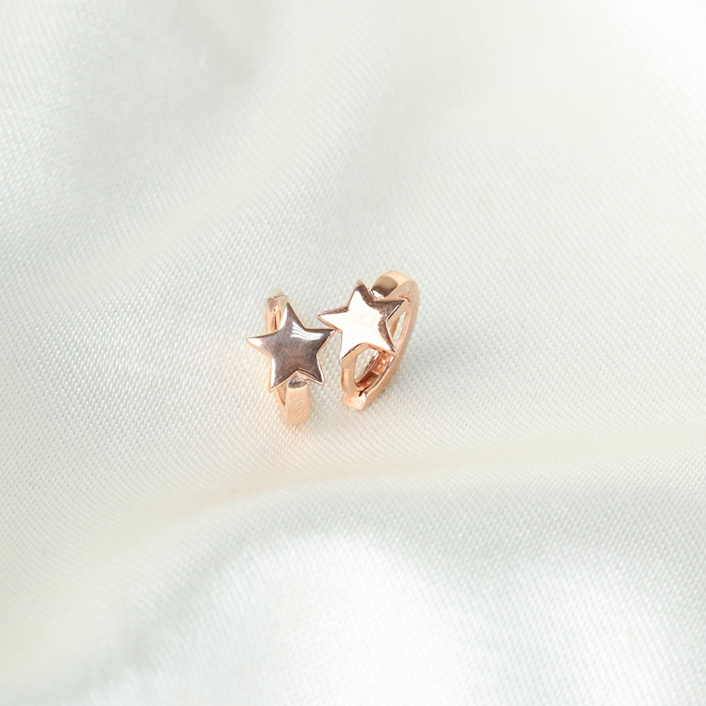 Star Design Dangle Earring Turkish Wholesale Handmade 925 Sterling Silver Jewelry