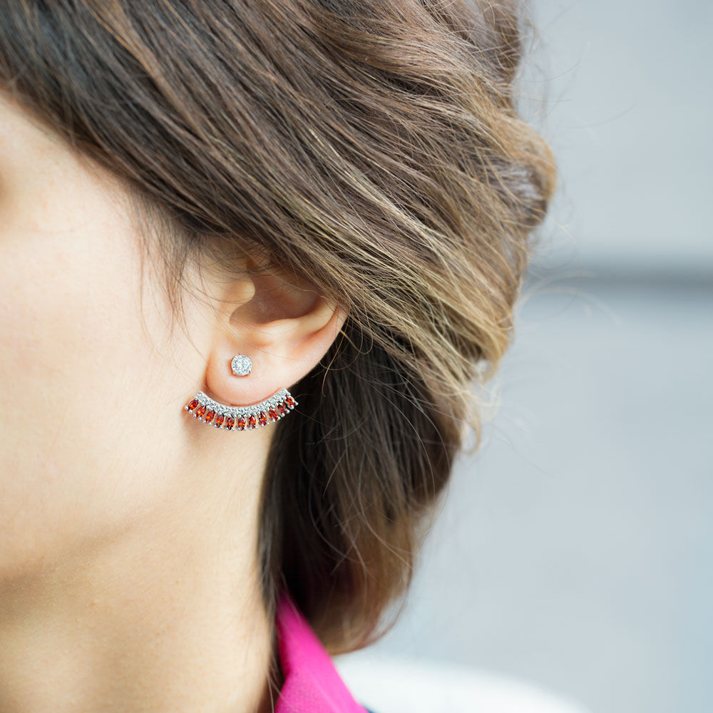 Minimalist Design Ear Jackets Turkish Wholesale Sterling Silver Earring