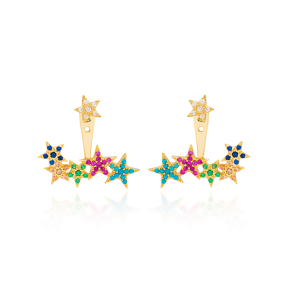 Rainbow Star Design Turkish Wholesale Handcrafted Silver Jewelry