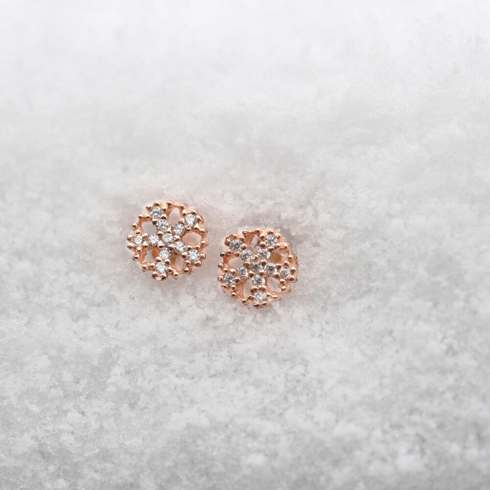 Snowflake Sterling Silver Stud Earring Wholesale Handcrafted Jewelry