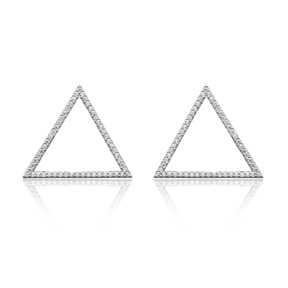 Triangle Dangle Earring Wholesale Turkish Sterling Silver Earring