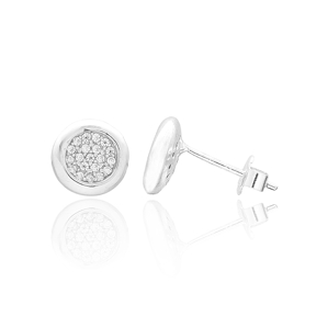 Round Design Turkish Wholesale 925 Sterling Silver Jewelry Stud Earring