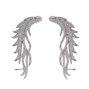 Angle Wing Ear cuff Turkish Wholesale Handcrafted Silver Earring