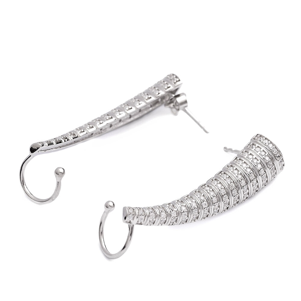 Ear Cuff Crawlers Earring Turkish Wholesale Handcrafted Handmade Silver Jewelry