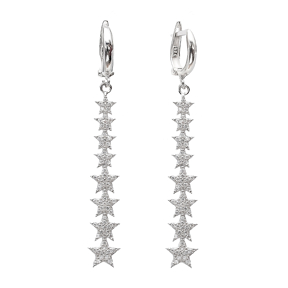 Dangle Star Earrings Turkish Wholesale Handmade Sterling Silver Earring
