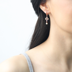 Delicate Pearl Dangle Earring In Wholesale 925 Silver Sterling Jewelry
