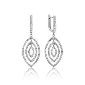 Geometric Dangle Earring Wholesale Handmade 925 Silver Sterling Jewelry