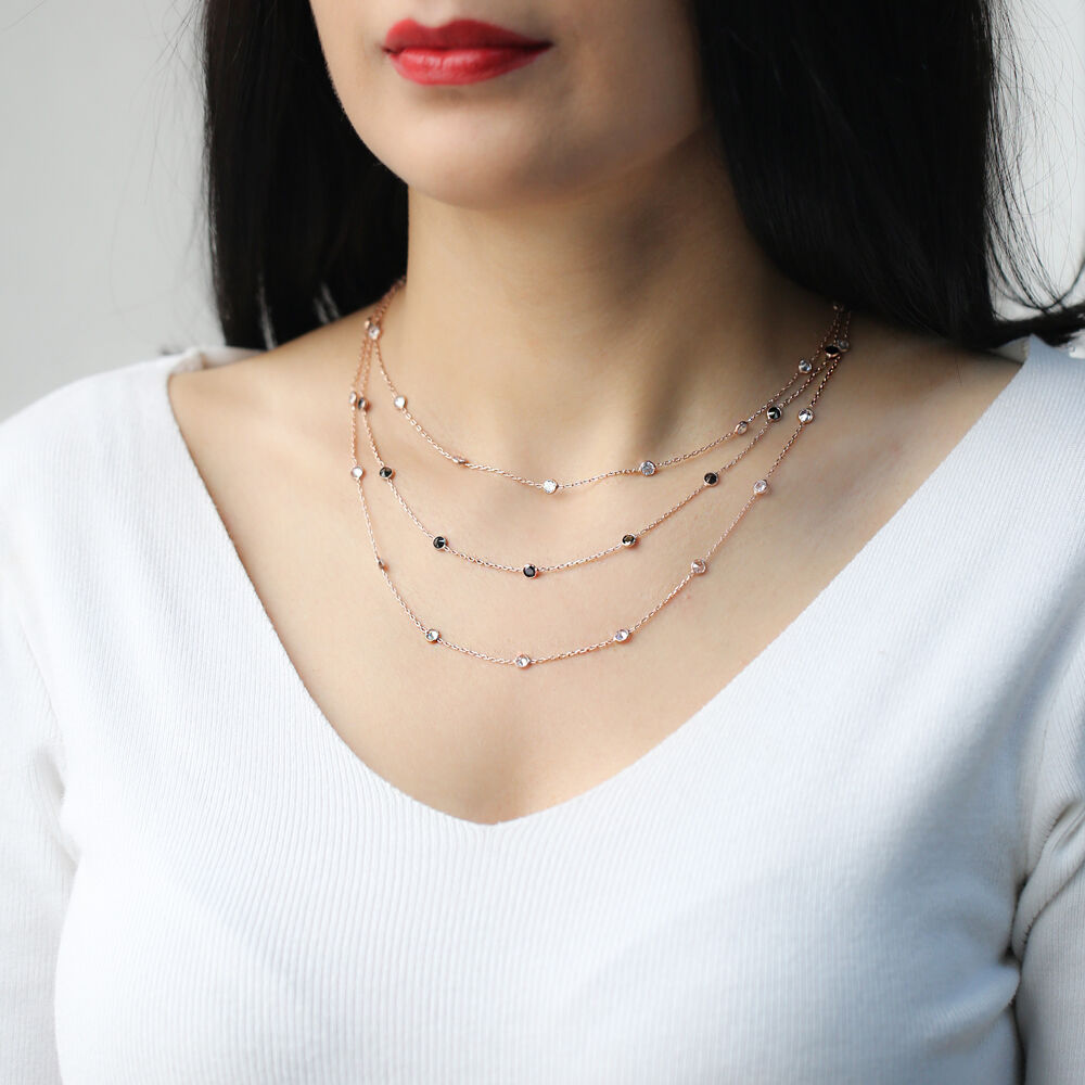 Minimalist Design Turkish Wholesale Handcrafted 925 Silver Zirconia Stone Necklace
