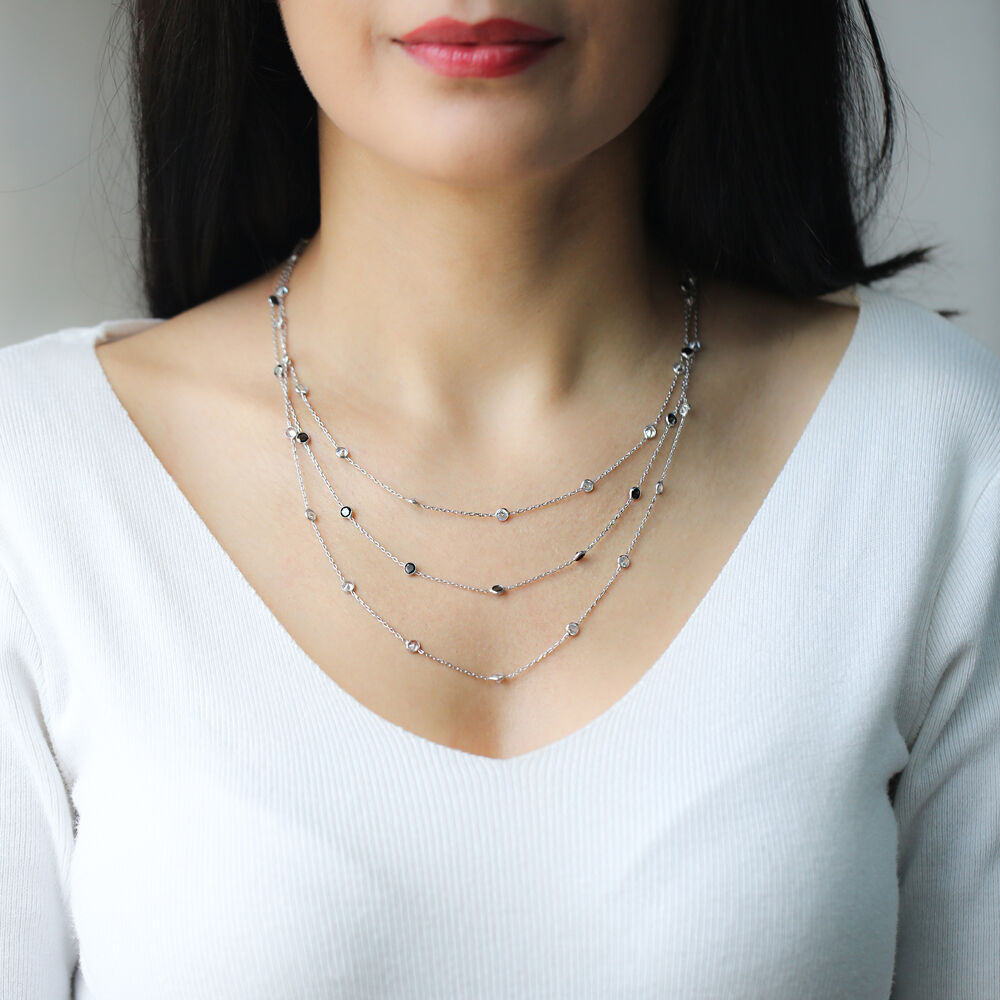 Minimalist Design Turkish Wholesale Handcrafted Silver Zirconia Stone Necklace
