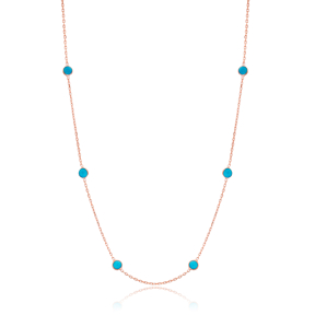 Women New Arrival Turquoise Wholesale 925 Sterling Silver Necklace