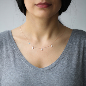 Drop Minimalist Design Turkish Wholesale Handcrafted Silver Zirconia Stone Necklace