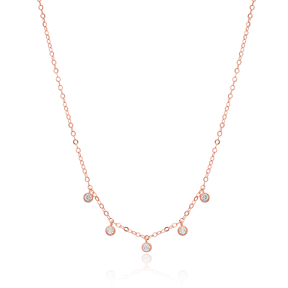Dainty Shaker Solitaire Necklace Wholesale 925 Sterling Silver Jewelry