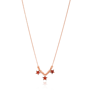 Star Design Design Turkish Wholesale Handcrafted 925 Silver Necklace