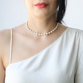 Elegant Pearl Stone Shaker Design Turkish Wholesale Handcrafted 925 Silver Necklace