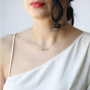 I LOVE U Letter Design Turkish Wholesale Handcrafted 925 Silver Necklace
