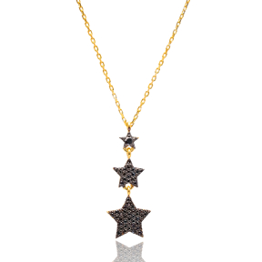 Star Turkish Wholesale Handcrafted Pave Zircon Sterling Silver Star Charm Pendant