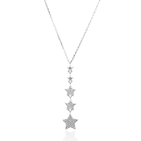 Turkish Wholesale Handcrafted Pave Zircon Sterling Silver Star Charm Pendant