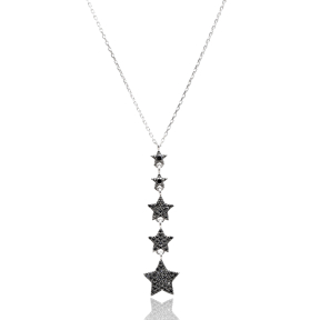 Turkish Wholesale Handcrafted Pave Zircon Sterling Silver Star Charm Pendant