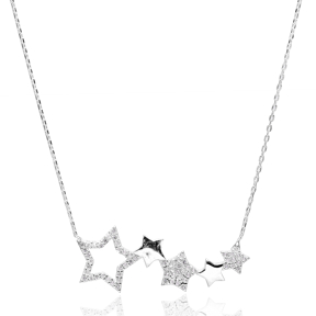 Cluster Stars Necklace Turkish Wholesale Handcrafted Jewelry