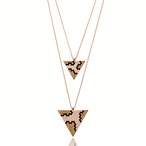 Triangle Leopard Pendant Turkish Wholesale Silver Pendant