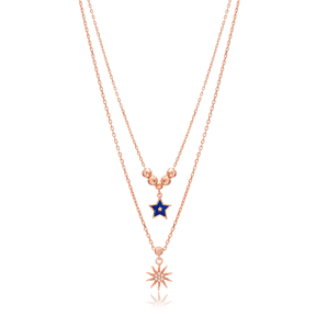 Sun and Star Layered Design Pendant Wholesale 925 Sterling Silver Jewelry