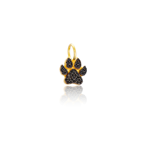 Paw Charm Wholesale Handmade Turkish 925 Silver Sterling Jewelry With Hole Ø7 mm