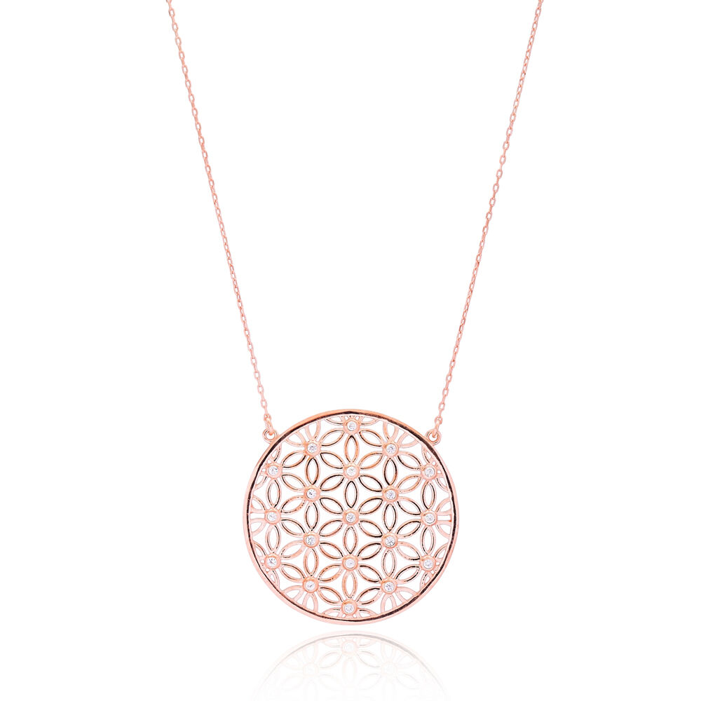 Flower Of Life Necklace Chain Pendant Turkish Wholesale 925 Sterling Silver Handmade Jewelry