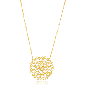Flower of Life Design Pendant Turkish Wholesale 925 Sterling Silver Jewelry