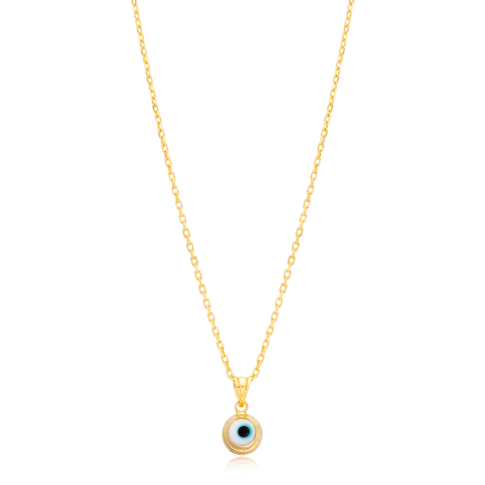 Fashionable Evil Eye Charm Necklace Wholesale Turkish 925 Sterling Silver Jewelry