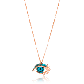 Eye of Ra Charm Wholesale Handmade Turkish 925 Silver Sterling Necklace