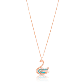 Swan Charm Wholesale Handmade Turkish 925 Silver Sterling Necklace